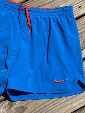 Nike Dri Fit Running Shorts Womens S Blue Athleisure Core Gym 3145